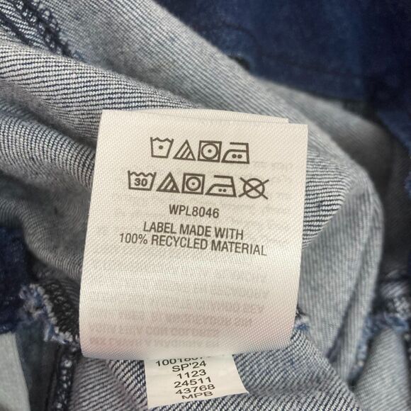 INC Crop Jeans 12 Pull On Wide Leg Stretch Denim Blue Cotton Comfy 💙 - Picture 13 of 13